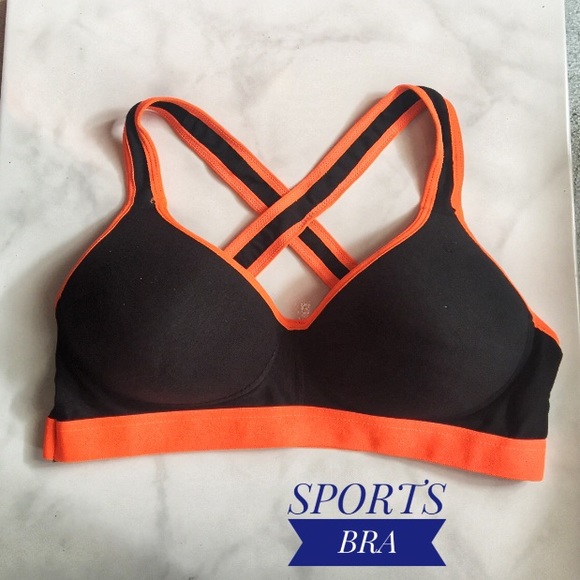 Other - Women Fitness Sports Bra Orange And Black